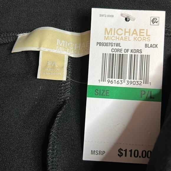 NWT MICHAEL Michael Kors Zip Front Leggings / Pants – Petite Large (Black) - Picture 8 of 8